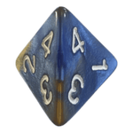 Würfel Stube W4 Perlmuttwürfel in Blau & Gold