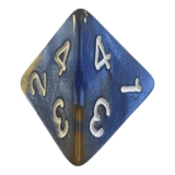 Würfel Stube W4 Perlmuttwürfel in Blau & Gold