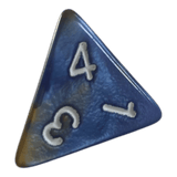 Würfel Stube W4 Perlmuttwürfel in Blau & Gold