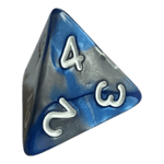 Würfel Stube W4 Perlmuttwürfel in Blau & Grau