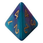 Würfel Stube W4 Perlmuttwürfel in Blau & Lila