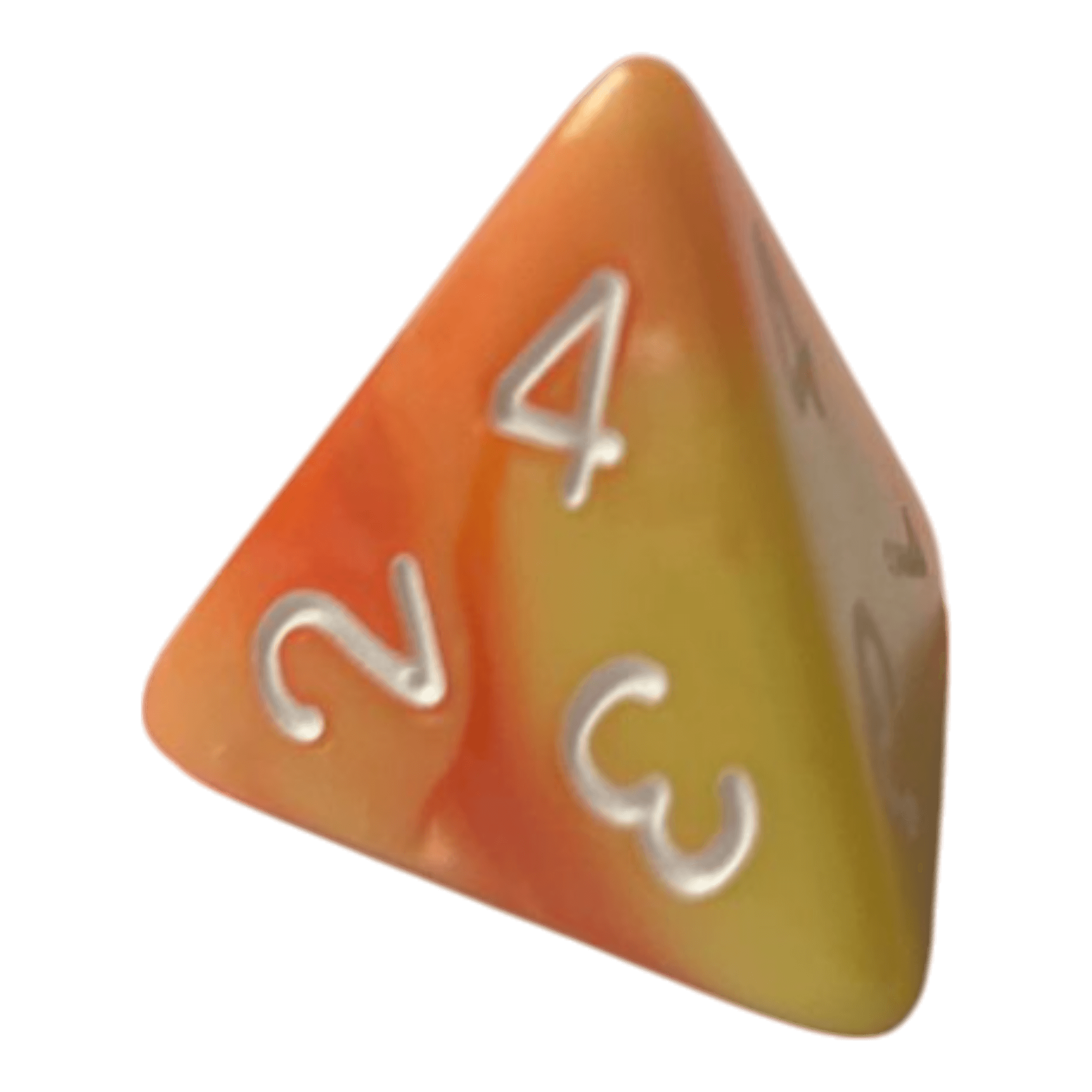 Würfel Stube W4 Perlmuttwürfel Set in Orange & Gelb