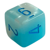 Chessex W6 Chessex Gemini Pearl Turquoise White/Blue