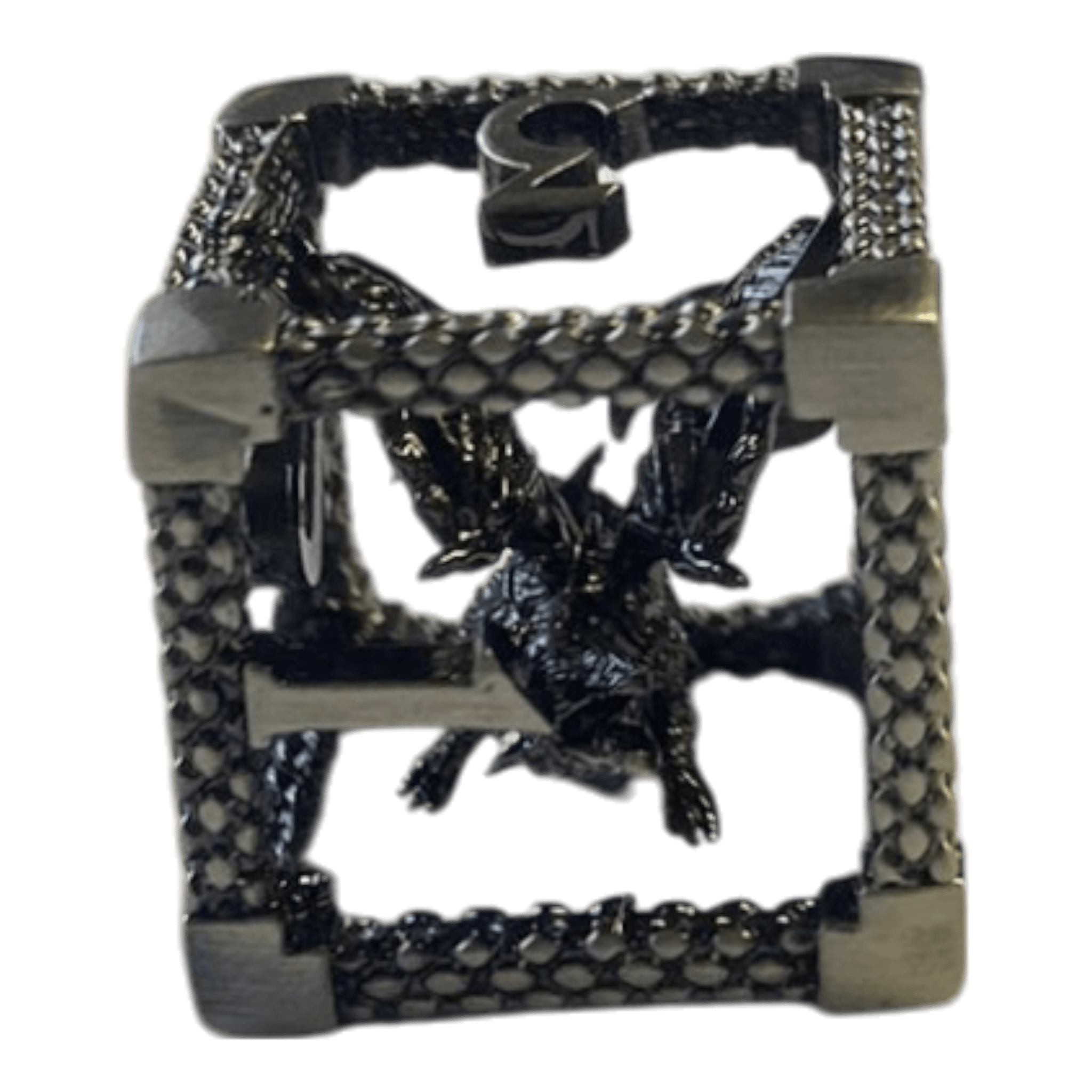 Würfel Stube W6 Drachenwürfel aus Antiken Silber  - 18mm