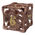 Würfel Stube W6 Drachenwürfel-Set (Kupfer mit goldenen Nummern) - 18mm