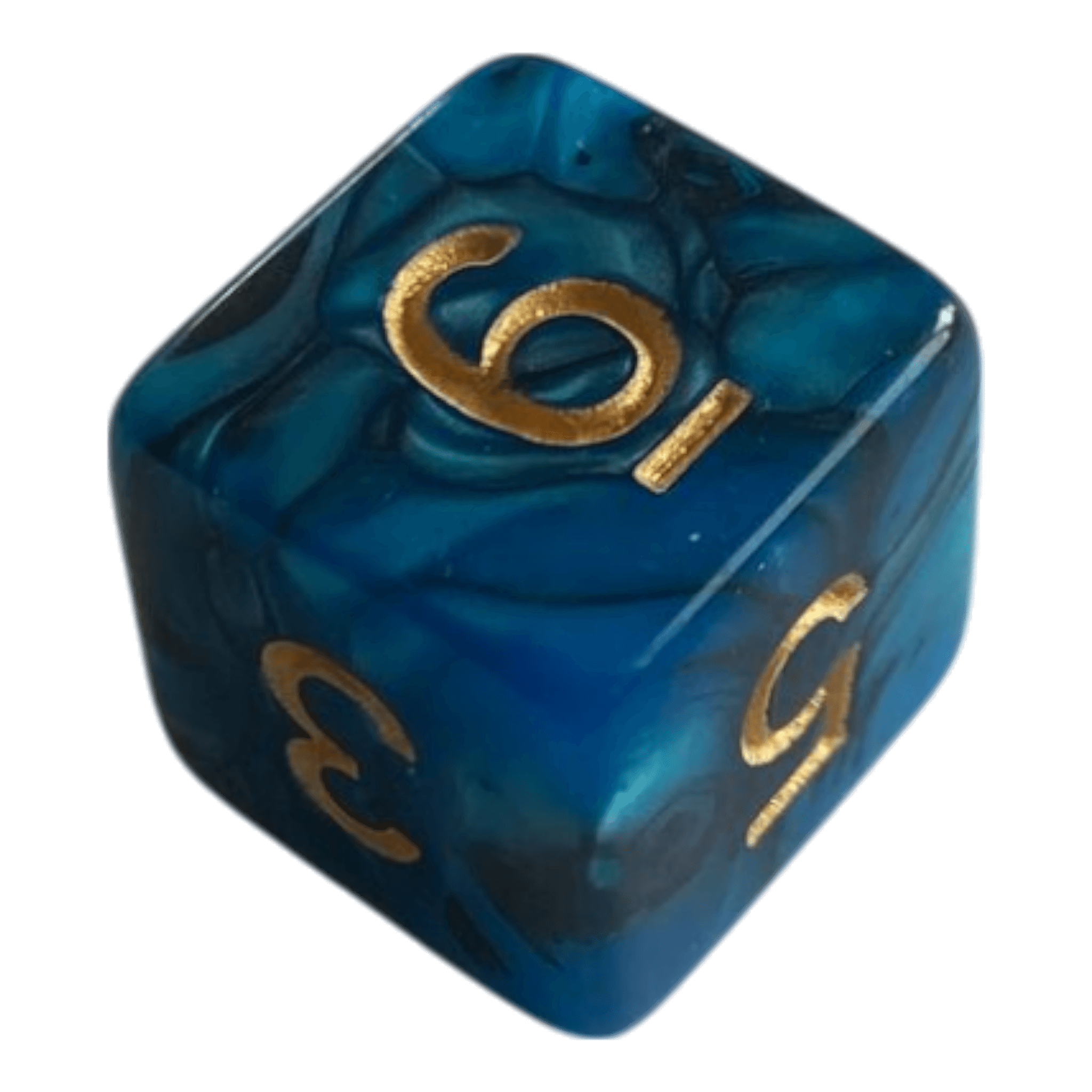 Philos W6 Perlmutt Würfel in Blau/Schwarz