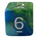 Würfel Stube W6 Perlmuttwürfel in Blau & Grün