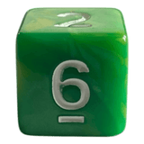 Würfel Stube W6 Perlmuttwürfel in Grün & Gelb