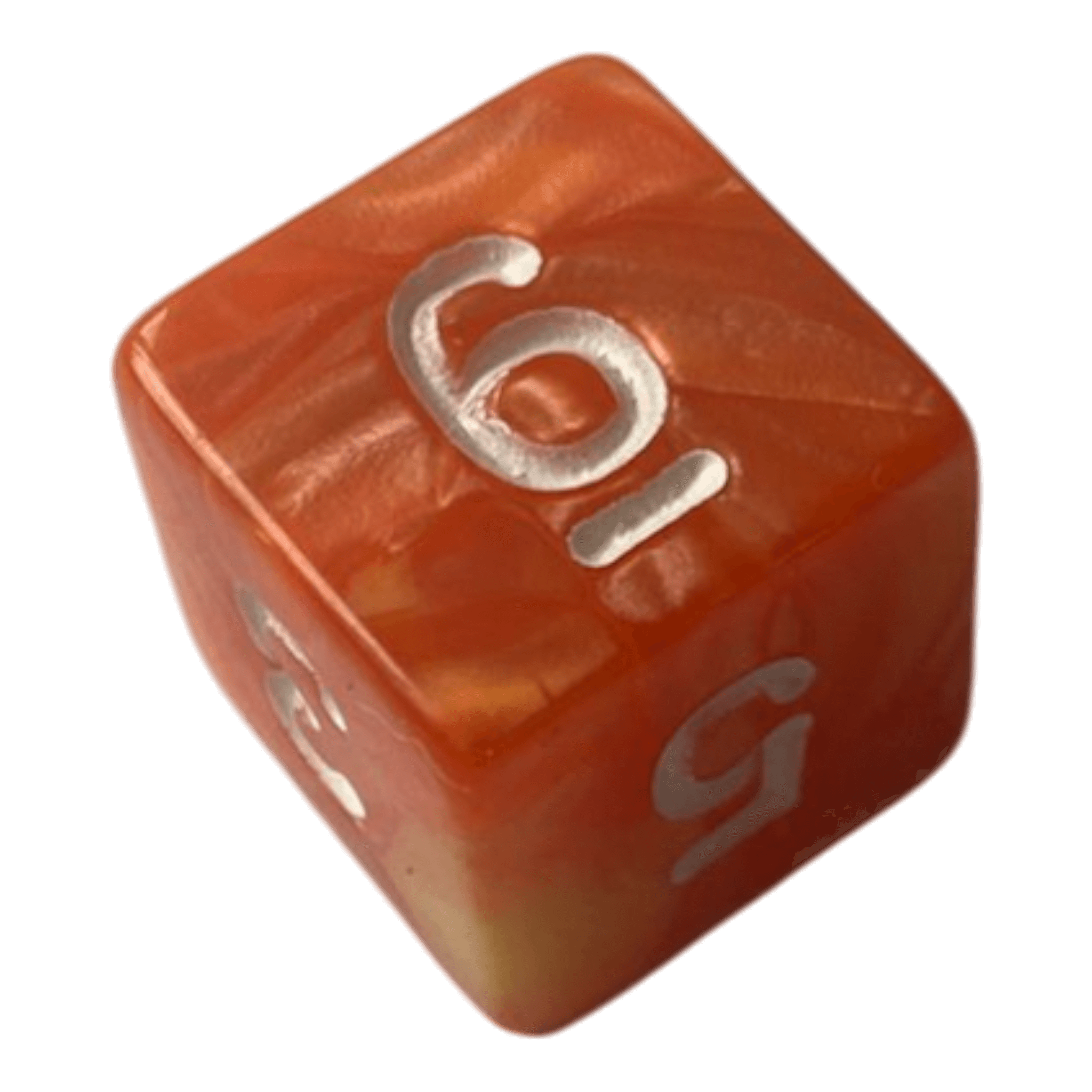 Würfel Stube W6 Perlmuttwürfel Set in Orange & Gelb