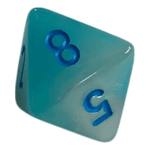 Chessex W8 Chessex Gemini Pearl Turquoise White/Blue