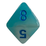 Chessex W8 Chessex Gemini Pearl Turquoise White/Blue