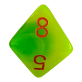 Chessex W8 Chessex Gemini Plasma Green/Teal/Orange