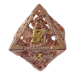Würfel Stube W8 Drachenwürfel-Set (Kupfer mit goldenen Nummern) - 18mm
