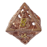 Würfel Stube W8 Drachenwürfel-Set (Kupfer mit goldenen Nummern) - 18mm
