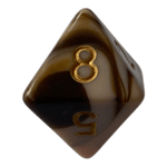 Würfel Stube W8 Marmorierter Würfel in Chocolate & Rosa - 16mm