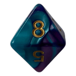 Würfel Stube W8 Perlmuttwürfel in Blau & Lila