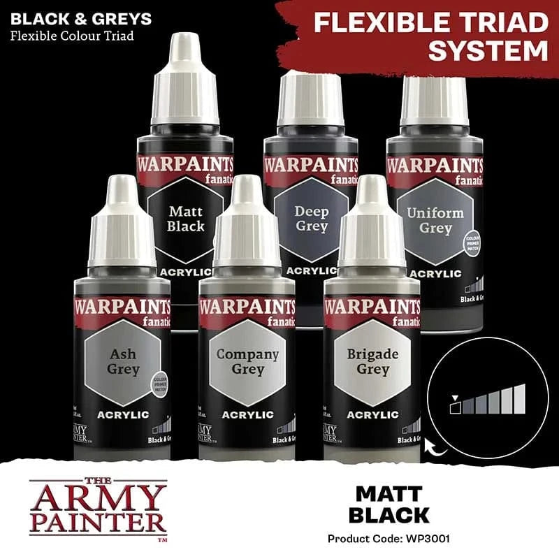 The Army Painter Warpaints Fanatic: Matt Black (18ml)