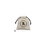 Würfel Beutel Runen beige/schwarz