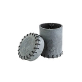 Q Workshop Würfel Becher Fliegender Drache Wildleder grau