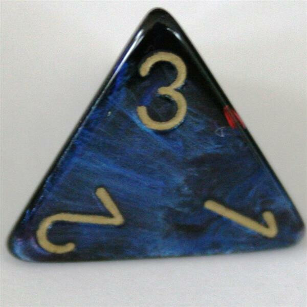 Chessex Gemini Black-Blue/Gold D4