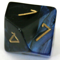 Chessex Gemini Black-Blue/Gold D10