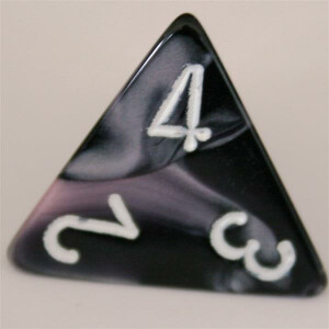 Chessex Gemini Black-Pink/White D4