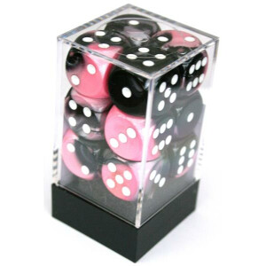 Chessex Gemini Black-Pink/White D6 16mm Set