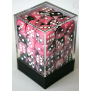 Chessex Gemini Black-Pink/White D6 12mm Set