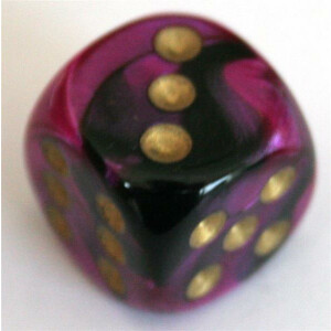 Chessex Gemini Black-Purple W6 12mm Set