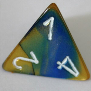 Chessex Gemini Blue-Gold/White D4