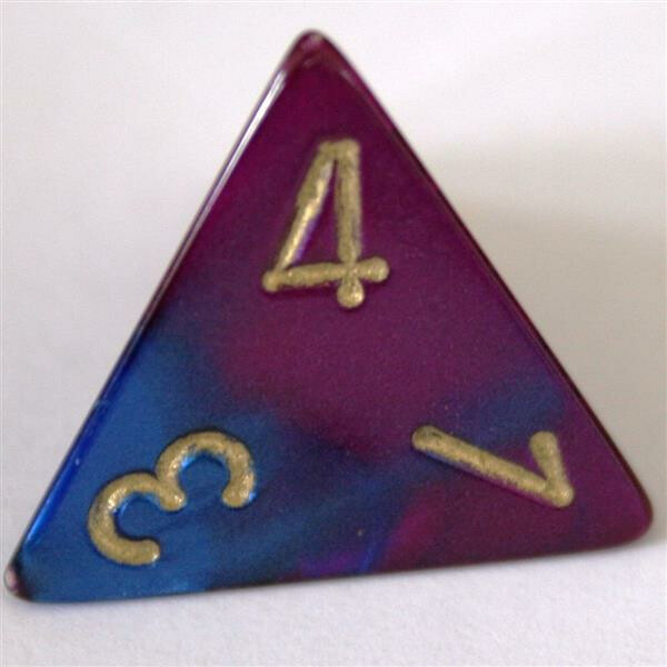 Chessex Gemini Blue-Purple/Gold D4