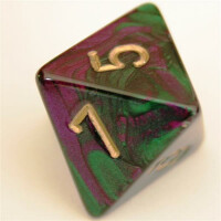 Chessex Gemini Green-Purple/Gold D8