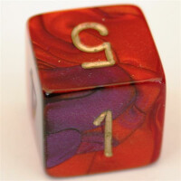 Chessex Gemini Purple-Red/Gold D6