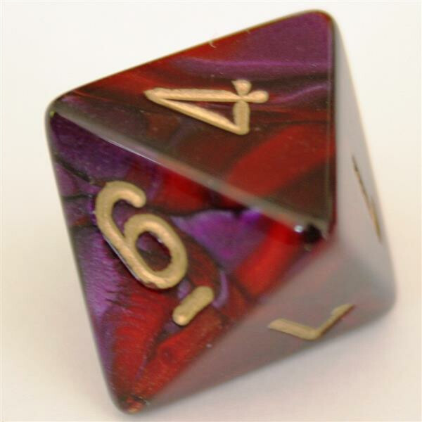 Chessex Gemini Purple-Red/Gold D8