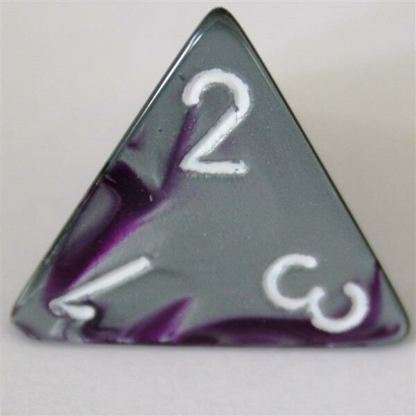 Chessex Gemini Purple-Steel/White D4