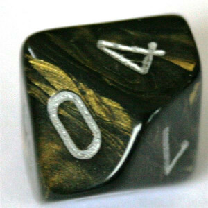 Chessex Leaf Black/Gold D10