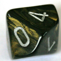 Chessex Leaf Black/Gold D10