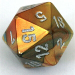 Chessex Lustrous Gold/Silver D20
