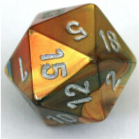 Chessex Lustrous Gold/Silver D20