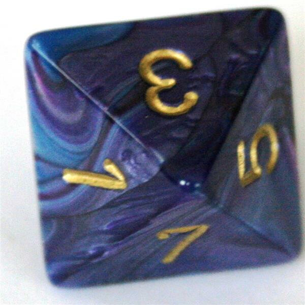 Chessex Lustrous Purple/Gold D8