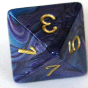 Chessex Lustrous Purple/Gold W8