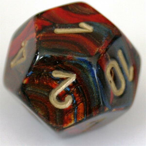Chessex Scarab Blue-Blood/Gold D12