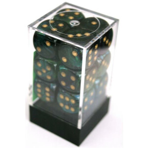 Chessex Scarab Jade/Gold D6 16mm Set