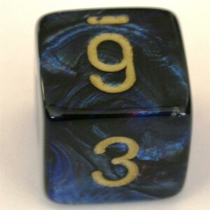 Chessex Scarab Royal Blue/Gold W6