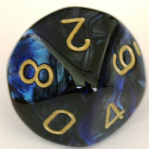 Chessex Scarab Royal Blue/Gold D10