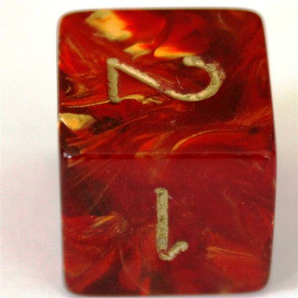 Chessex Scarab Scarlet/Gold D6