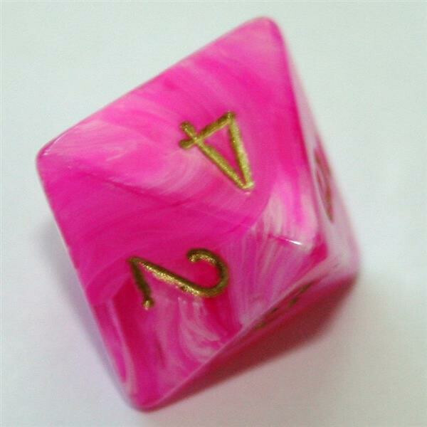 Chessex Vortex Pink/Gold W6 16mm Würfel Set CHX27654 