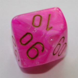 Chessex Vortex Pink/Gold D10%