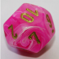 Chessex Vortex Pink/Gold D12