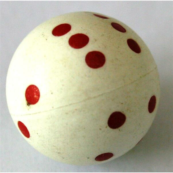 Round Dice D6 White/Red